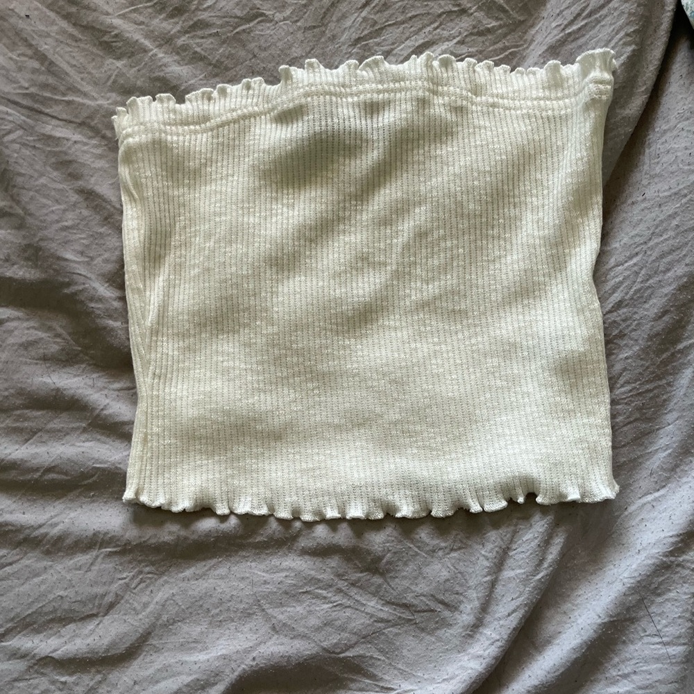 White bandeau top